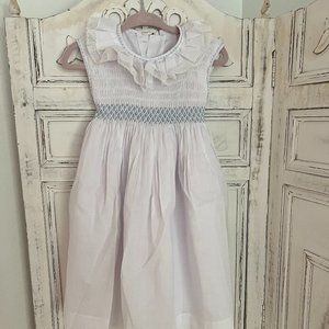 NWOT White Smocked Dress Size 3T